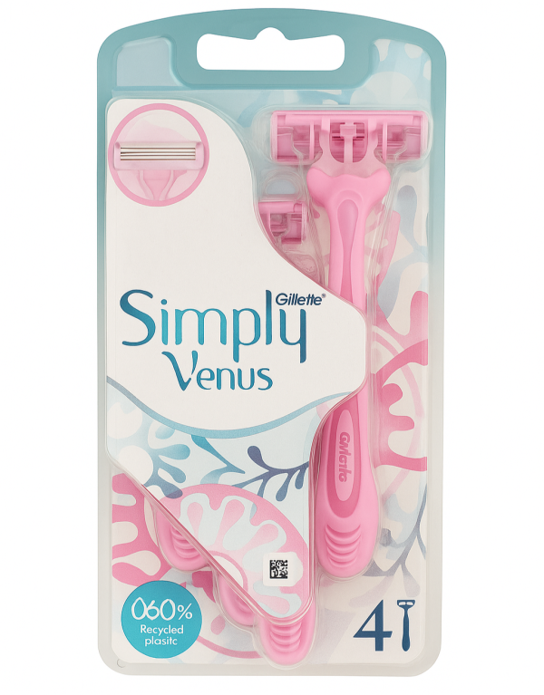 Venus Simply 3 Одноразові станки для гоління (4 шт)