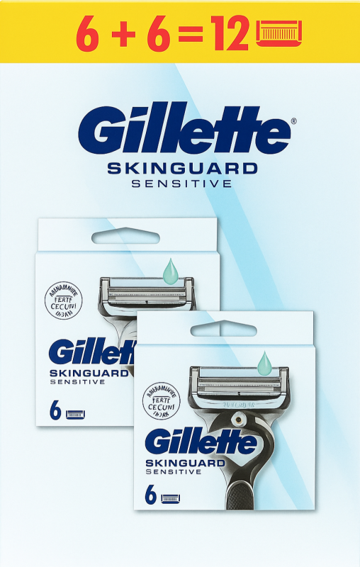 Gillette Skinguard (Box 6+6 шт) New Pack