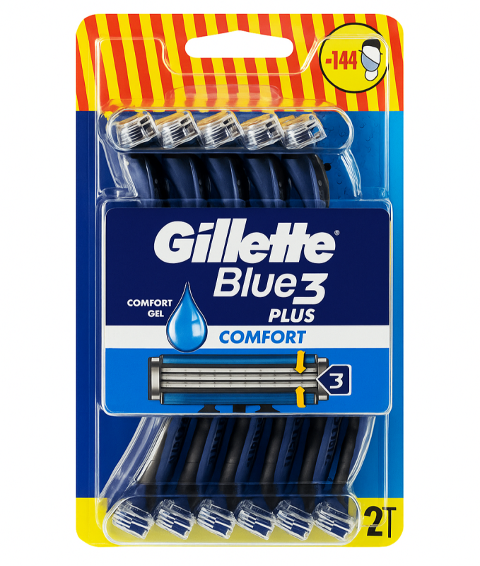 Gillette Blue 3 Comfort Plus (12 шт) Одноразові станки для гоління 