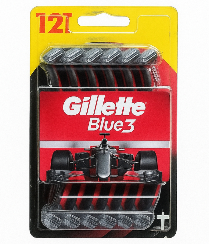 Gillette Blue 3 Red Plus (12 шт) Одноразові станки для гоління 