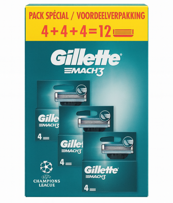Gillette Mach3 (Box 4+4+4 шт)  New Pack