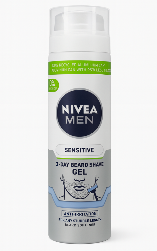 Nivea Гель для гоління 3-days beard shave 200мл
