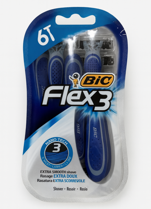 Bic Flex 3 (6 шт) Одноразові чоловічі станки для гоління