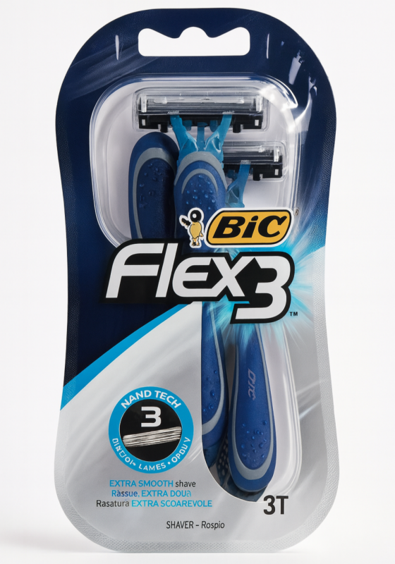 Bic Flex 3 (3 шт) Одноразові чоловічі станки для гоління