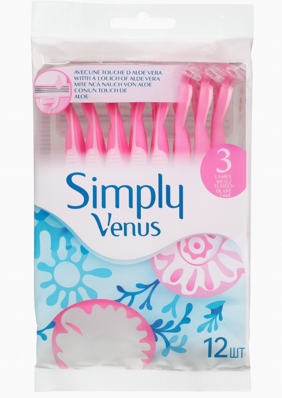 Venus Simply 3 Одноразові станки для гоління (12 шт)