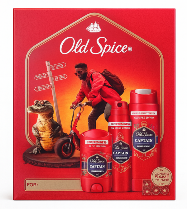 Old Spice Набір Capitan (Гель душ 250мл+стик 50г+ спрей 150мл)