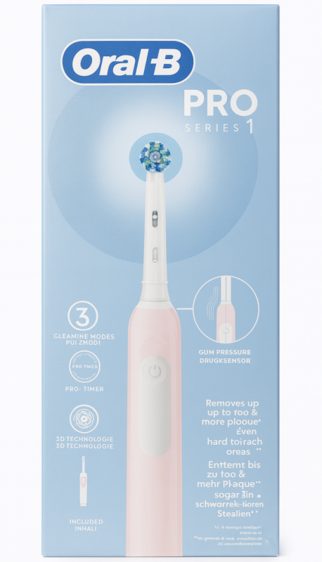 Oral-B PRO Series 1 Cross Action Електрична зубна щітка (Pink)