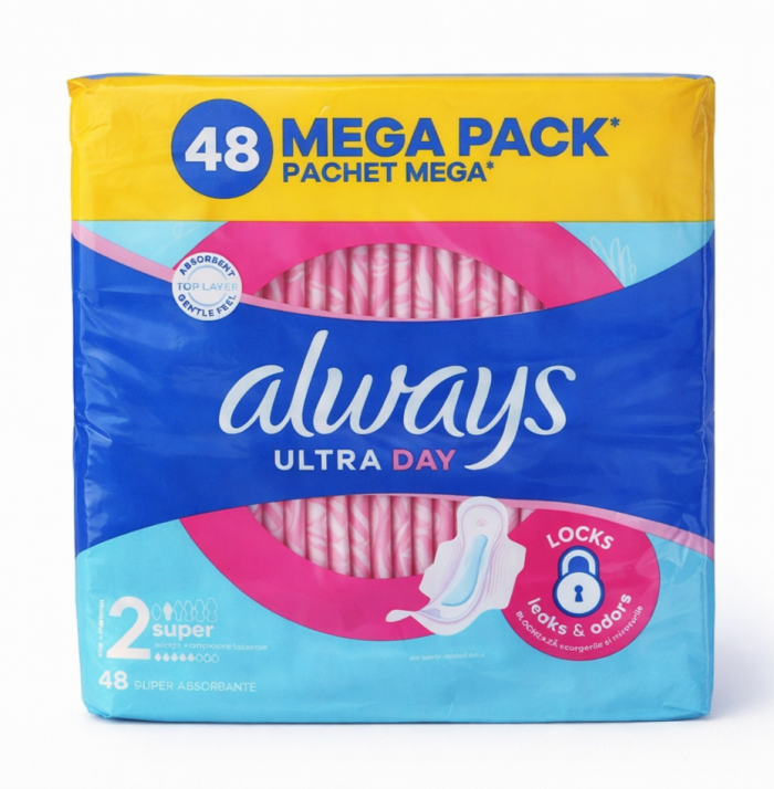 Always Ultra Day Super (2) Гігієнічні прокладки Megapack 48шт