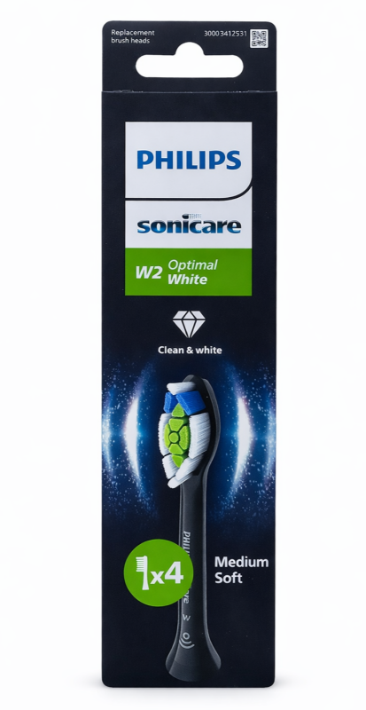 Philips Sonicare W2 Optimal White (4шт) Чорні Насадки для електричної щітки