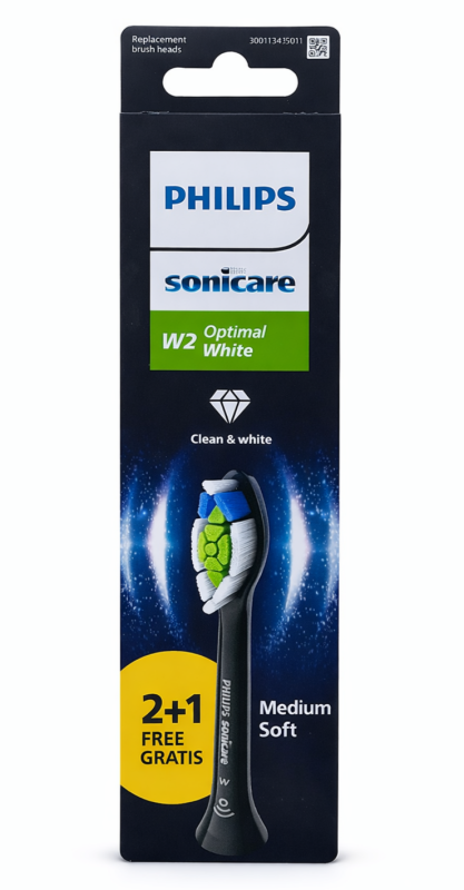 Philips Sonicare W2 Optimal White (3шт) Чорні Насадки для електричної щітки