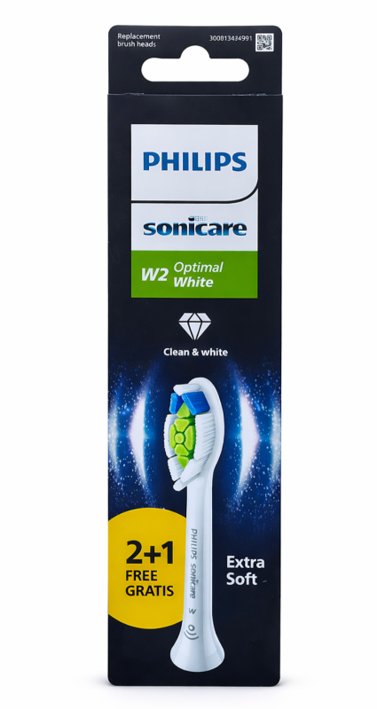 Philips Sonicare W2 Optimal White (3шт) Білі Насадки для електричної щітки