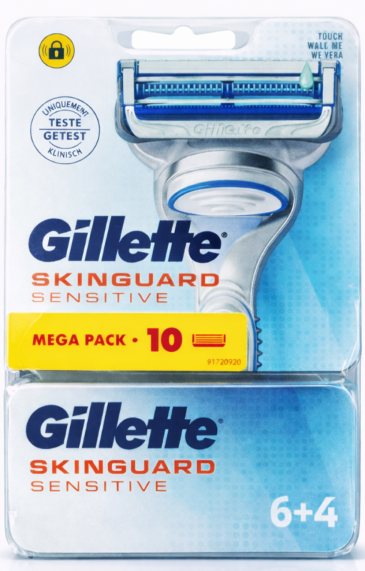 Gillette Skinguard (Box 6+4 шт) Пластик
