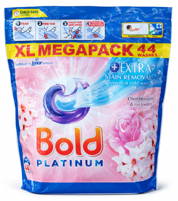 Bold (44 шт) Cherry blossom & Rose 2в1 Капсули для прання