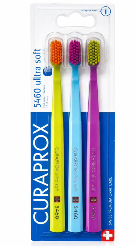 Curaprox Ultra Soft (3 шт) Зубні щітки (салатова/голуба/фіолетова)