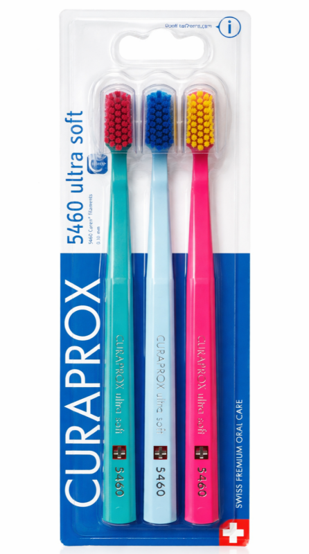 Curaprox Ultra Soft (3 шт) Зубні щітки (зелена/голуба/рожева)