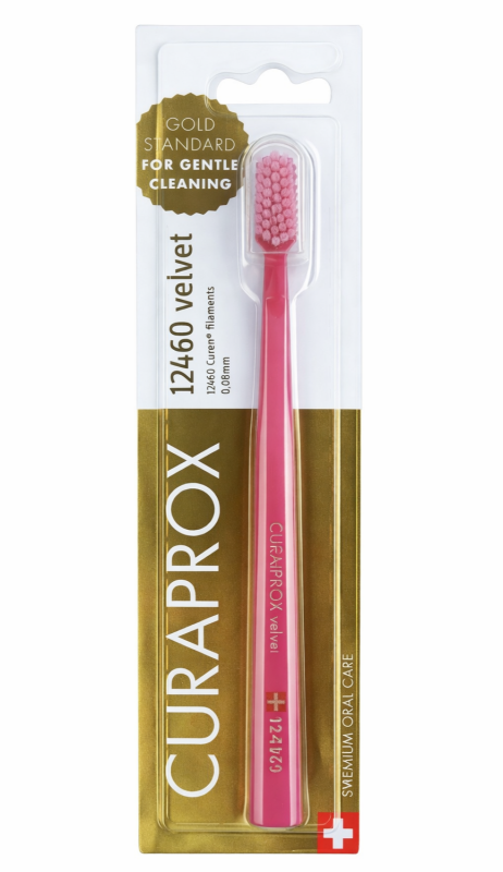 Curaprox 12460 Velvet (1 шт) Колір : Малиновий Зубнa щітка (індивідуально упакована)