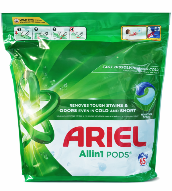 Ariel (65 шт) Mountain Spring Капсули для прання