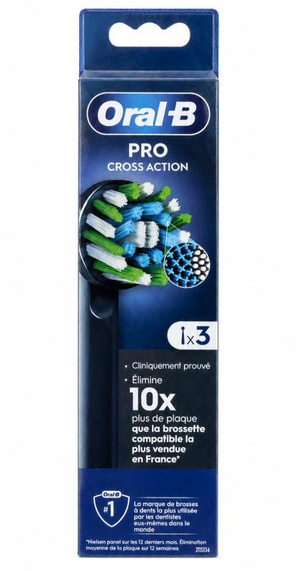 Oral-B PRO Cross Action Black (3 шт) Змінні насадки для електричної щітки