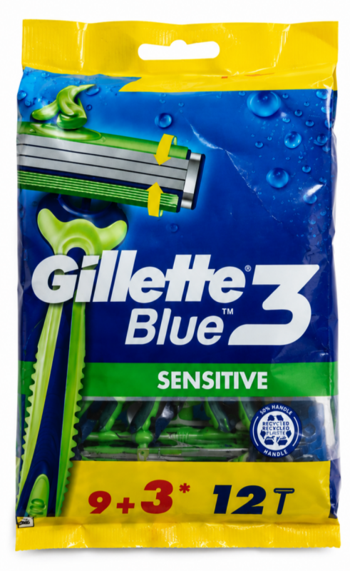 Gillette Blue 3 Sensitive (12 шт) Одноразові станки для гоління