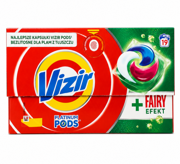 Vizir (19 шт) + Fairy Efect 4-х компонентні капсули для прання