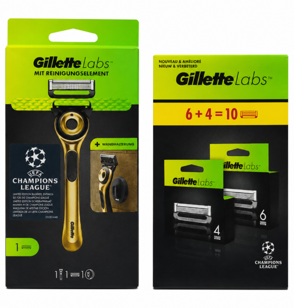 Gillette Labs Gold Станок 1 картридж + Labs Box (10 шт) Змінні картриджі+ 🎁 Брендована косметичка Gillette