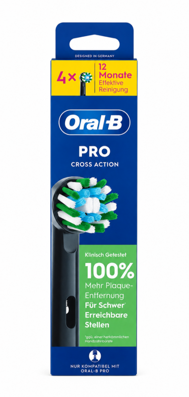 Oral-B Pro Cross Action Black (4 шт) New Змінні насадки для електричної щітки Oral-B
