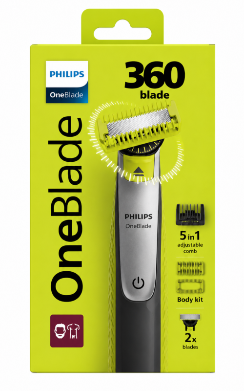 Philips OneBlade 360 Pro 5в1 Тример 2 картриджа