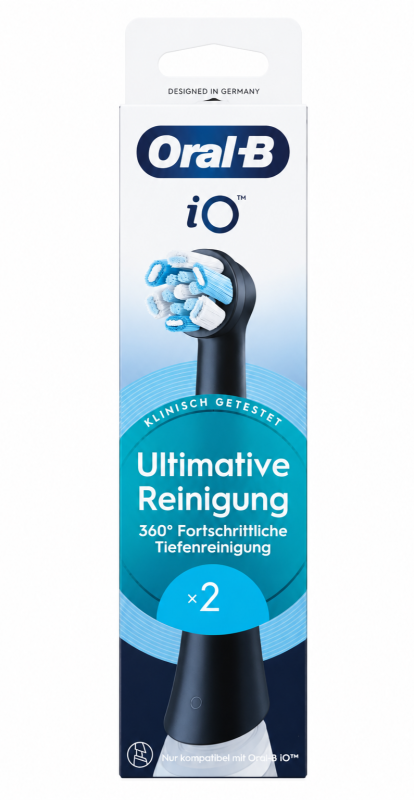 Oral-B IO Ultimate Clean Чорні (2 шт) Змінні насадки для електричної щітки серії IO
