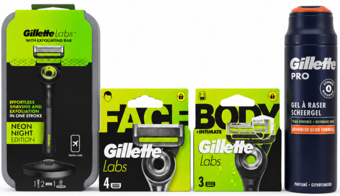 Gillette Labs Neon 2 (футляр)+Labs Face (4 шт)+Labs Body Intimate (3 шт)+Pro Гель для гоління 200л+ 🎁Косметичка Gillette