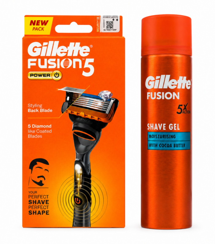 Gillette Fusion Power Станок 1 картридж + Fusion Moisturizing Гель для гоління 200 мл