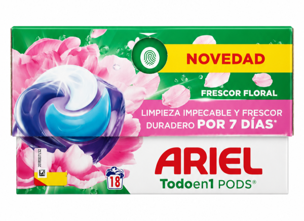 Ariel 18 шт Frescor Floral 4-х компонентні Капсули для прання