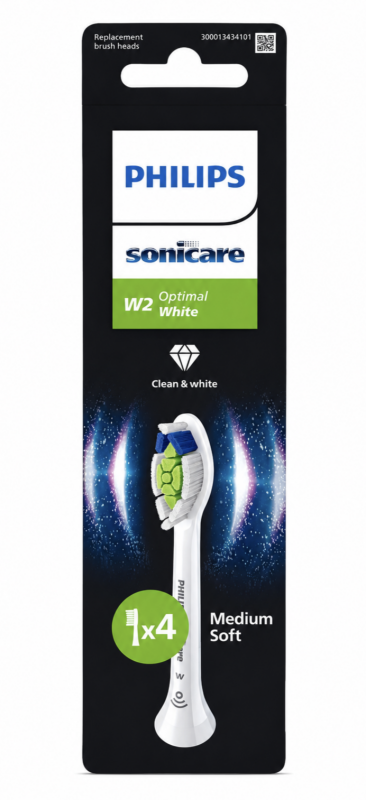 Philips Sonicare W2 Optimal White (4шт) Білі Насадки для електричної щітки