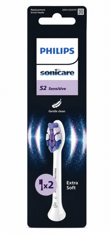 Philips Sonicare S2 Sensitive (2 шт) Білі Насадки для електричної щітки
