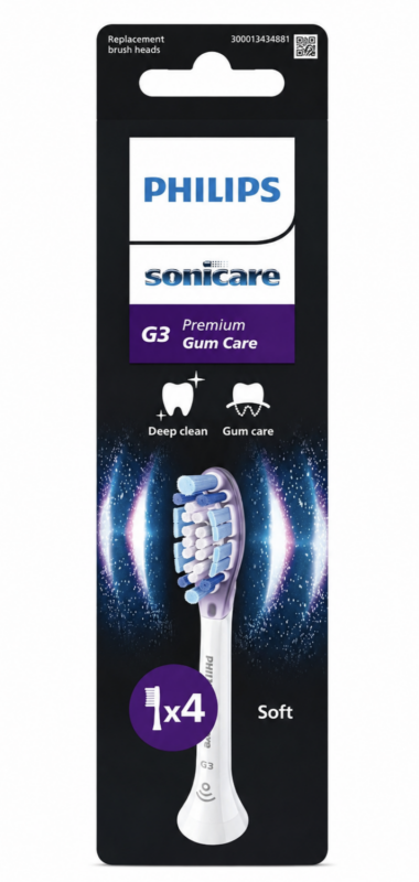 Philips Sonicare G3 Premium Gum Care (4 шт) Білі Насадки для електричної щітки