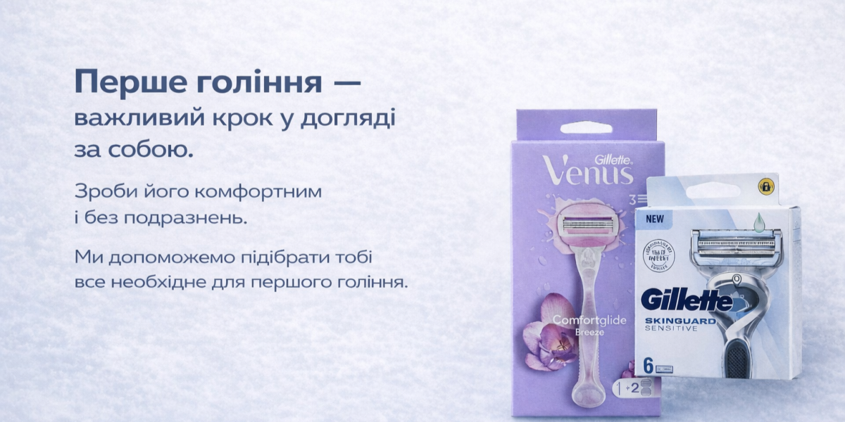 Перший догляд (гоління для підлітків)